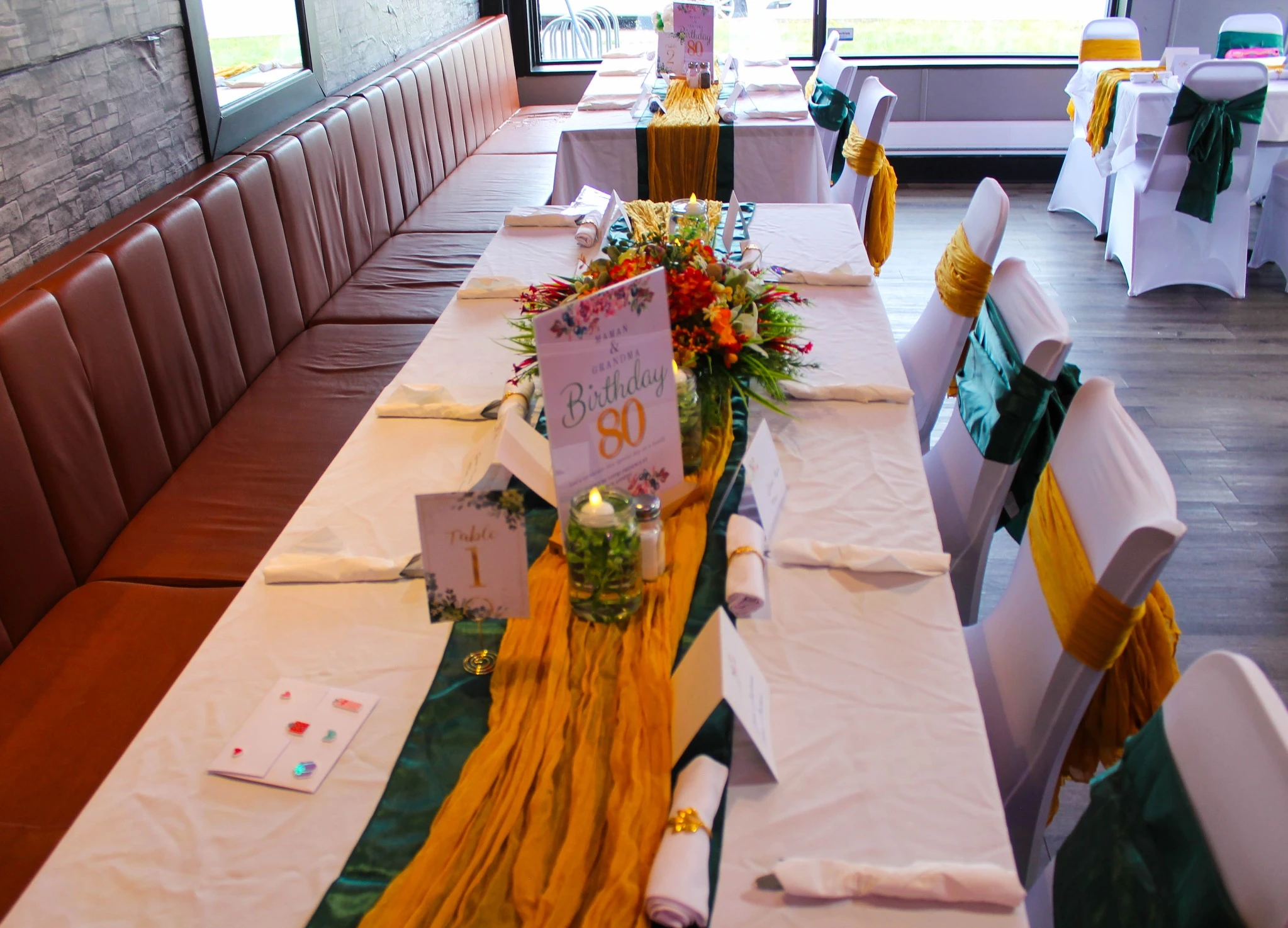 Table décorée pour événement